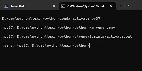 Tạo môi trường ảo Python lồng nhau